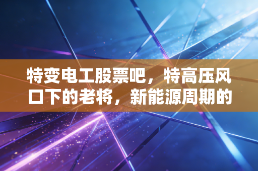 特变电工股票吧,特高压风口下的老将,新能源周期的过山车,聊聊特变电工的新与旧