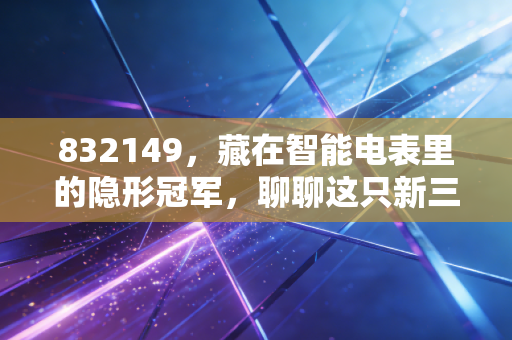 832149,藏在智能电表里的隐形冠军,聊聊这只新三板科技股的冷门投资逻辑
