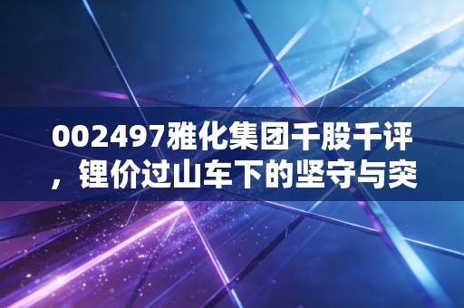 002497雅化集团千股千评,锂价过山车下的坚守与突围,是黄金坑还是无尽深渊?