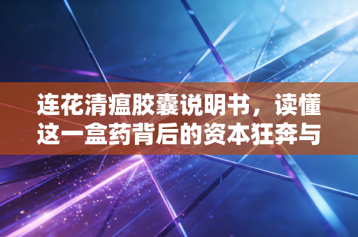 连花清瘟胶囊说明书,读懂这一盒药背后的资本狂奔与大众焦虑