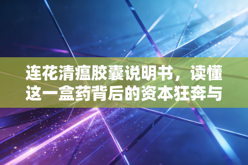 连花清瘟胶囊说明书,读懂这一盒药背后的资本狂奔与大众焦虑