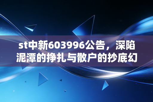 st中新603996公告,深陷泥潭的挣扎与散户的抄底幻觉——一场关于生存与博弈的深度复盘