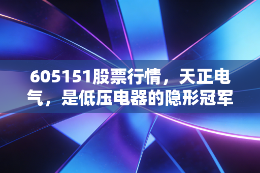 605151股票行情,天正电气,是低压电器的隐形冠军还是资本市场的磨人妖精?