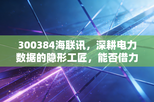 300384海联讯，深耕电力数据的隐形工匠，能否借力数据要素东风飞升？
