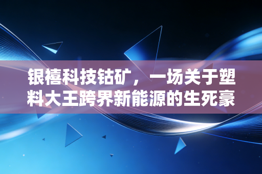 银禧科技钴矿,一场关于塑料大王跨界新能源的生死豪赌与未来博弈