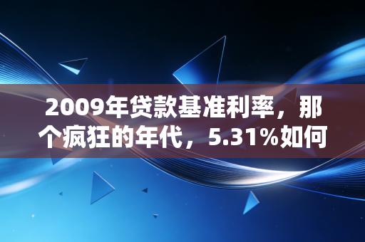 2009年贷款基准利率，那个疯狂的年代，5.31%如何改变了我们的财富命运