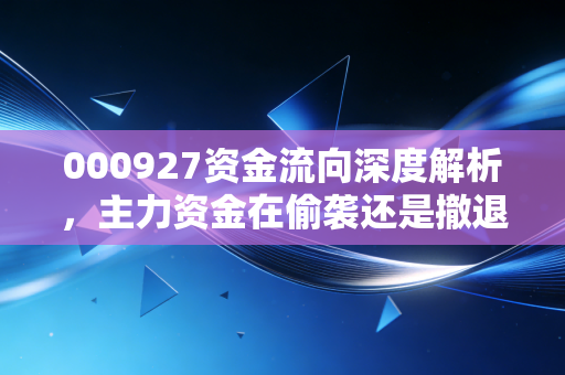 000927资金流向深度解析，主力资金在偷袭还是撤退？中国铁建还能拿吗？