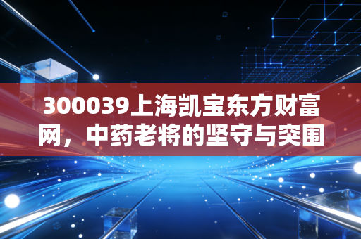 300039上海凯宝东方财富网，中药老将的坚守与突围，是时候上车了吗？