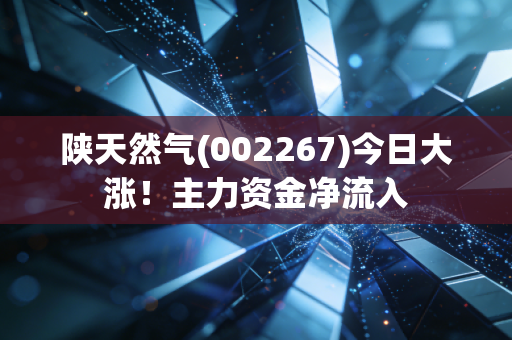 陕天然气(002267)今日大涨！主力资金净流入