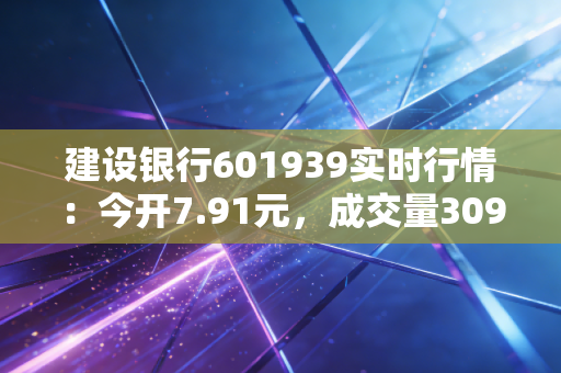 建设银行601939实时行情：今开7.91元，成交量309.87万
