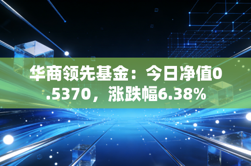 华商领先基金：今日净值0.5370，涨跌幅6.38%