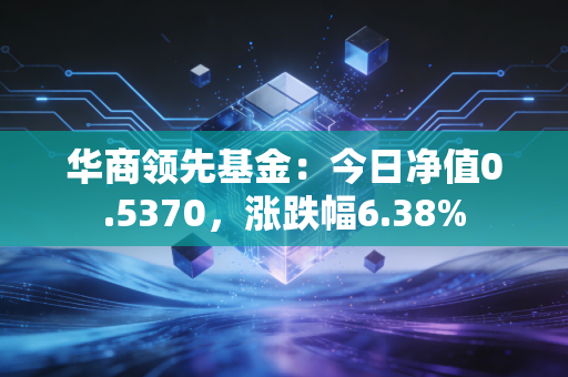 华商领先基金：今日净值0.5370，涨跌幅6.38%