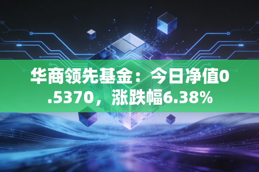 华商领先基金：今日净值0.5370，涨跌幅6.38%