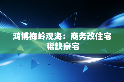 鸿博梅岭观海：商务改住宅 稀缺豪宅