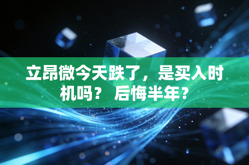 立昂微今天跌了，是买入时机吗？ 后悔半年？