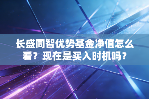 长盛同智优势基金净值怎么看?现在是买入时机吗?