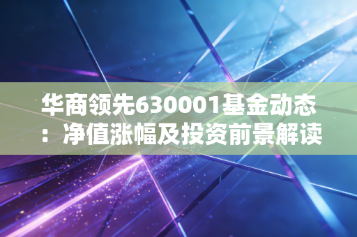 华商领先630001基金动态：净值涨幅及投资前景解读