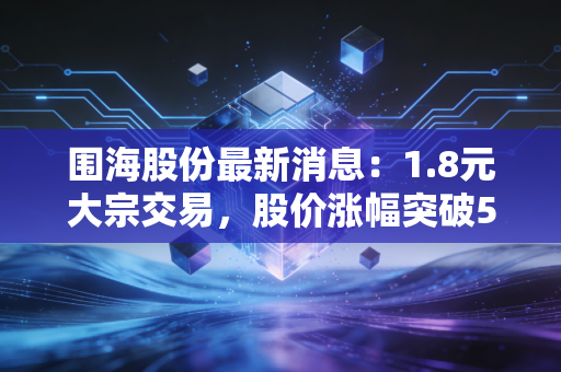 围海股份最新消息：1.8元大宗交易，股价涨幅突破5%