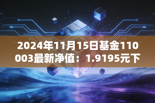 2024年11月15日基金110003最新净值：1.9195元下跌-1.11%