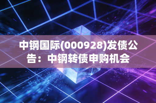 中钢国际(000928)发债公告：中钢转债申购机会