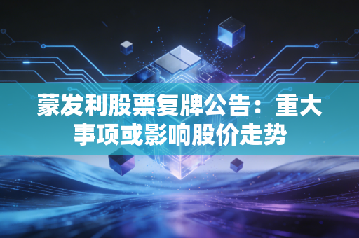 蒙发利股票复牌公告:重大事项或影响股价走势