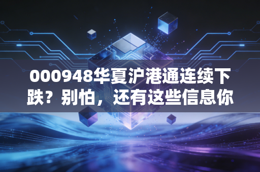000948华夏沪港通连续下跌?别怕,还有这些信息你得知道