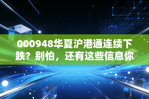 000948华夏沪港通连续下跌?别怕,还有这些信息你得知道