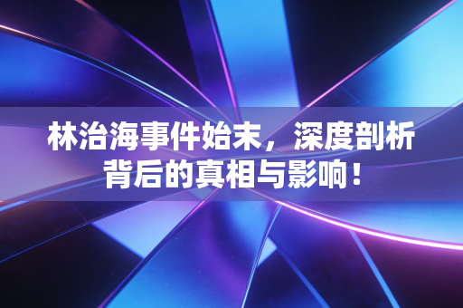 林治海事件始末,深度剖析背后的真相与影响!