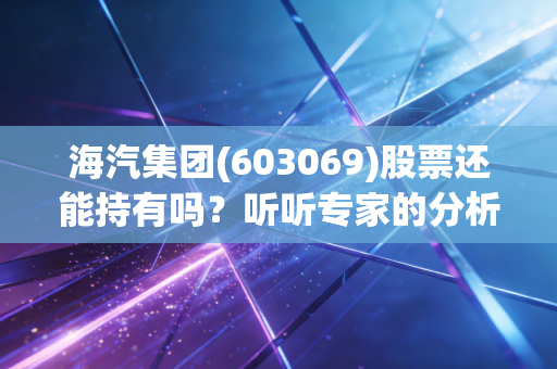 海汽集团(603069)股票还能持有吗？听听专家的分析和建议