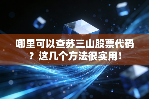 哪里可以查苏三山股票代码？这几个方法很实用！