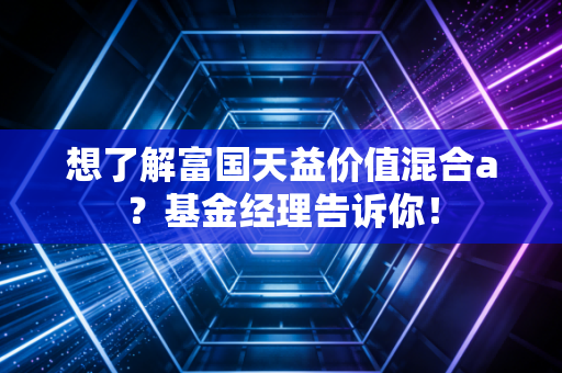 想了解富国天益价值混合a?基金经理告诉你!