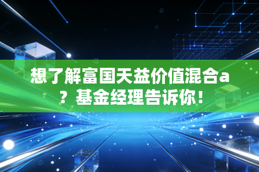 想了解富国天益价值混合a?基金经理告诉你!