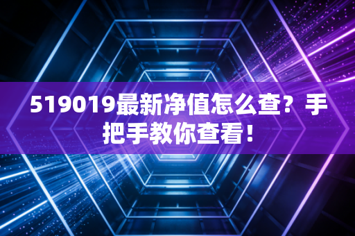 519019最新净值怎么查？手把手教你查看！