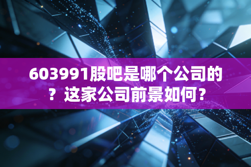 603991股吧是哪个公司的?这家公司前景如何?