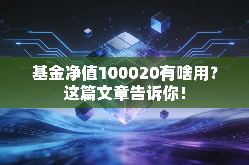 基金净值100020有啥用?这篇文章告诉你!