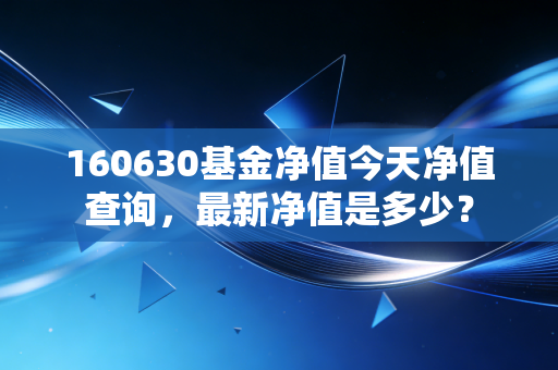 160630基金净值今天净值查询,最新净值是多少?