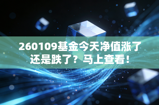 260109基金今天净值涨了还是跌了?马上查看!
