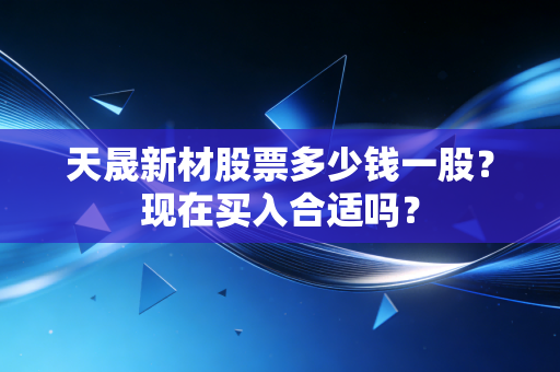 天晟新材股票多少钱一股?现在买入合适吗?