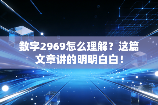 数字2969怎么理解?这篇文章讲的明明白白!