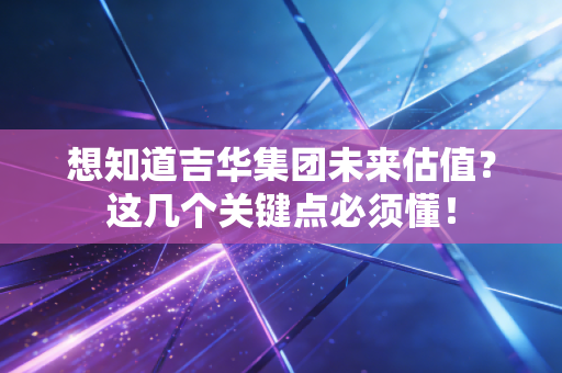想知道吉华集团未来估值？这几个关键点必须懂！