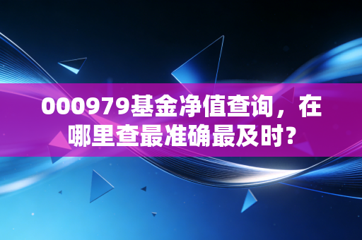 000979基金净值查询，在哪里查最准确最及时？