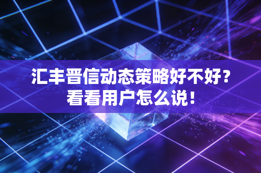 汇丰晋信动态策略好不好?看看用户怎么说!