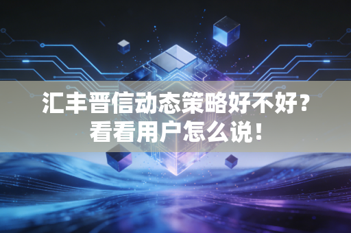 汇丰晋信动态策略好不好?看看用户怎么说!