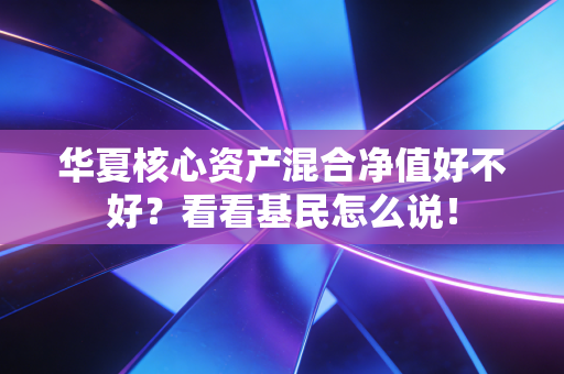 华夏核心资产混合净值好不好?看看基民怎么说!
