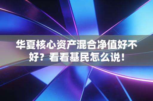 华夏核心资产混合净值好不好?看看基民怎么说!