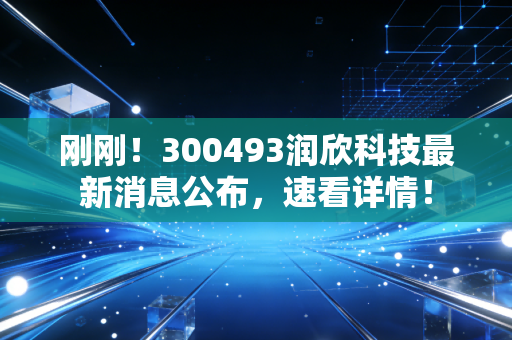 刚刚！300493润欣科技最新消息公布，速看详情！