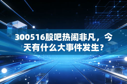 300516股吧热闹非凡,今天有什么大事件发生?