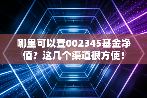 哪里可以查002345基金净值？这几个渠道很方便！