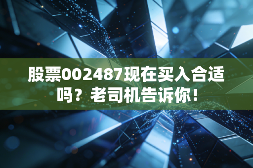 股票002487现在买入合适吗?老司机告诉你!