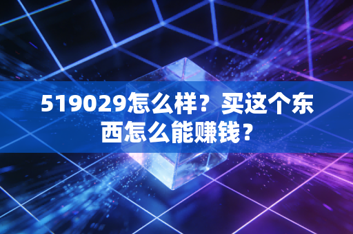 519029怎么样?买这个东西怎么能赚钱?